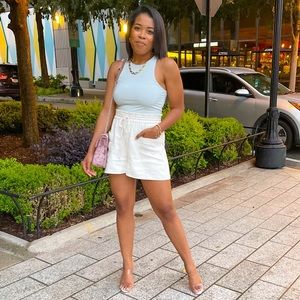 High neck body contour bodysuit